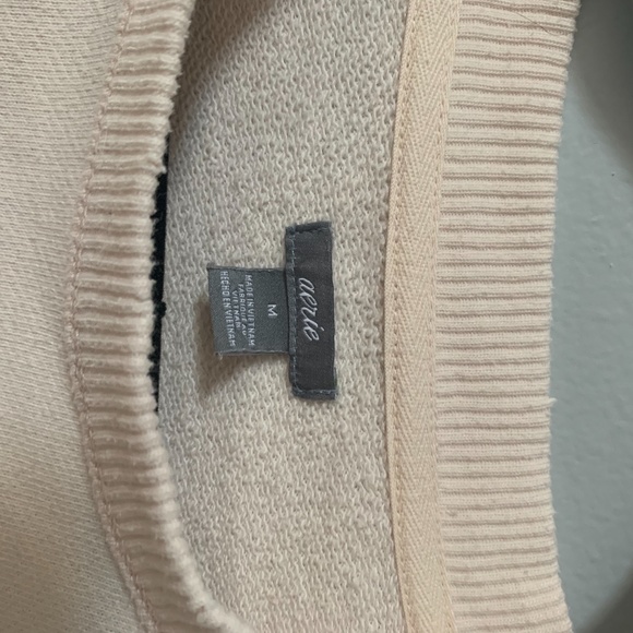 Adorable Aerie Cropped Sweater w/ Details on sides - Picture 4 of 4